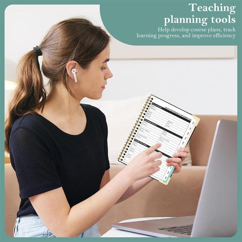 2026 Weekly and Monthly Planner, Jan-Dec, Spiral-Bound with Tabs, Inner Pocket, 6.2" x 8.5" Year Planner Calendar Planner