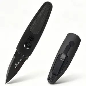 ZMRYDS Mini folding knife, pocket knife, EDC multifunctional tool, DC53 blade, aluminum alloy+linen handle, high-end gift box packaging knife, preferred gift