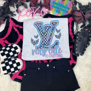 Very Late to Everything Checkered Graphic Tee Shirt- Unisex- Sublimation Print Fabric Printed