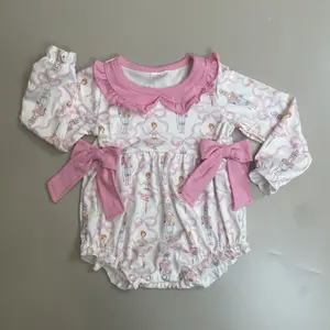 baby girl clothes newborn princess romper bow newborn winter bubble romper