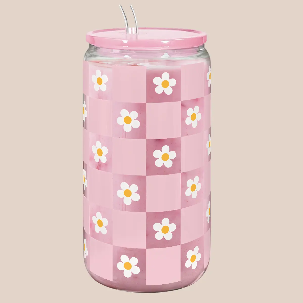 Pink Checker Daisy
