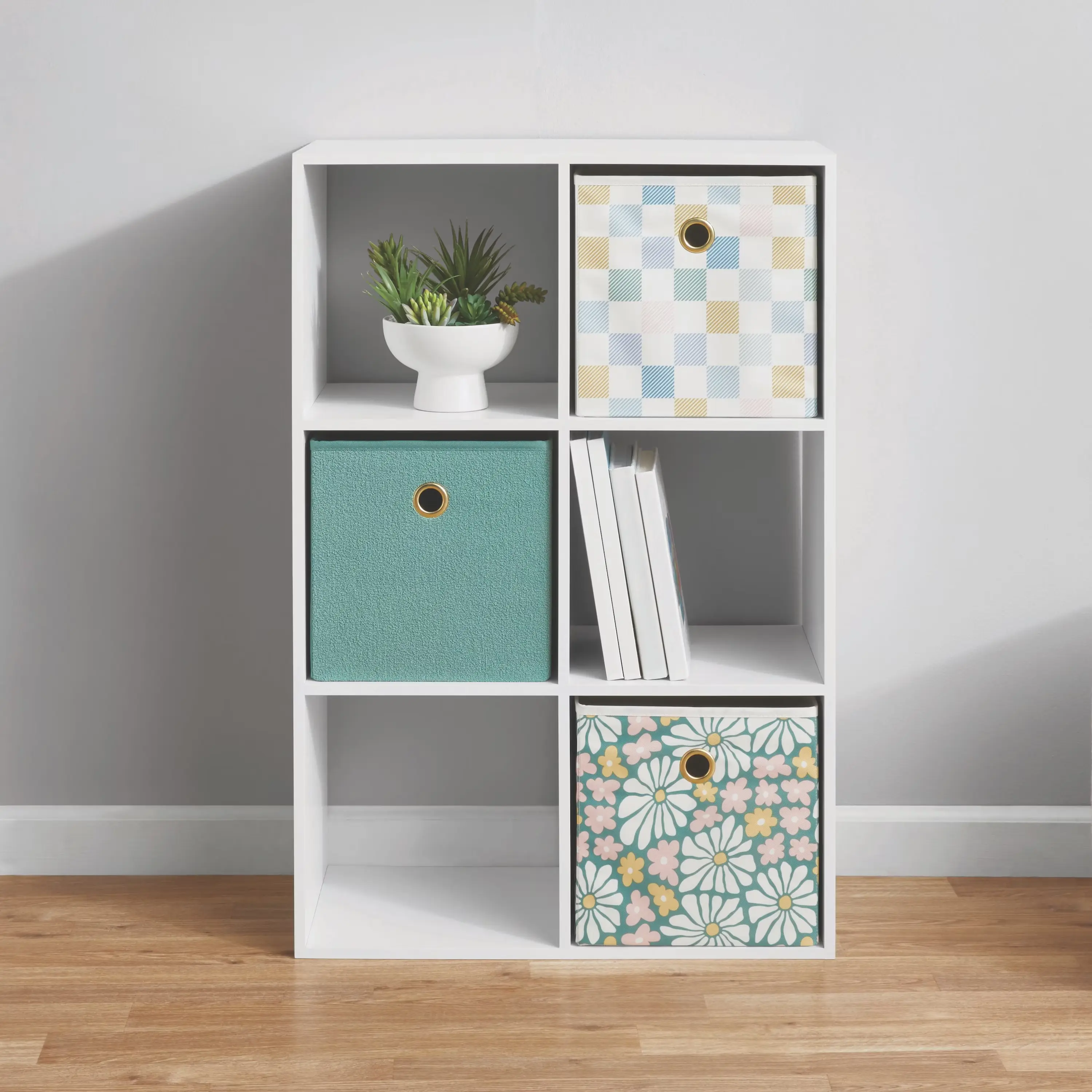 Mainstays 6 Cube Storage Organizer, White