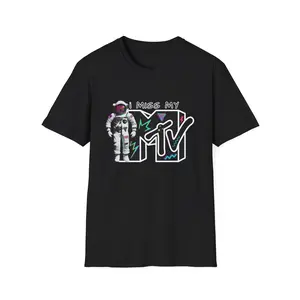 I Miss My MTV T-Shirt | Retro MTV Logo Astronaut Graphic