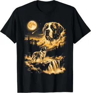Bernhardiner Howling to The Moon Saint Bernard T-Shirt