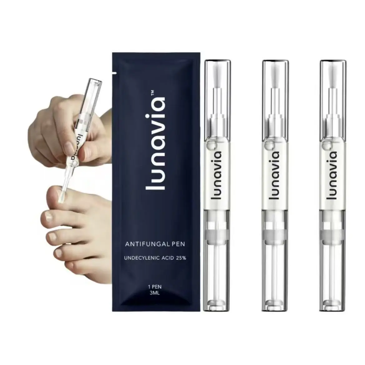 Lunavia Antifungal Pen 3X UNDECYLENIOACID 25% for Athlete's Foot Jock Itch & Ringworm Treatment Effective Fungal Infection Solution TikTokShopBlackFridayLunavia