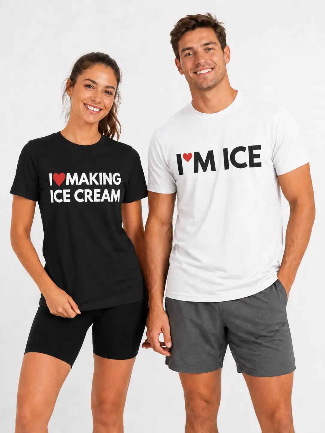 I Love Making Ice Cream & I'm Ice Giftable Shirts, Funny Matching Couple Shirts Humor Couple Shirts Boyfriend Girlfriend Matching Shirts Humor Graphic Tee Funny Couple Gift Viral TikTok Shirt His T shirt Menswear  T-Shirt Soft