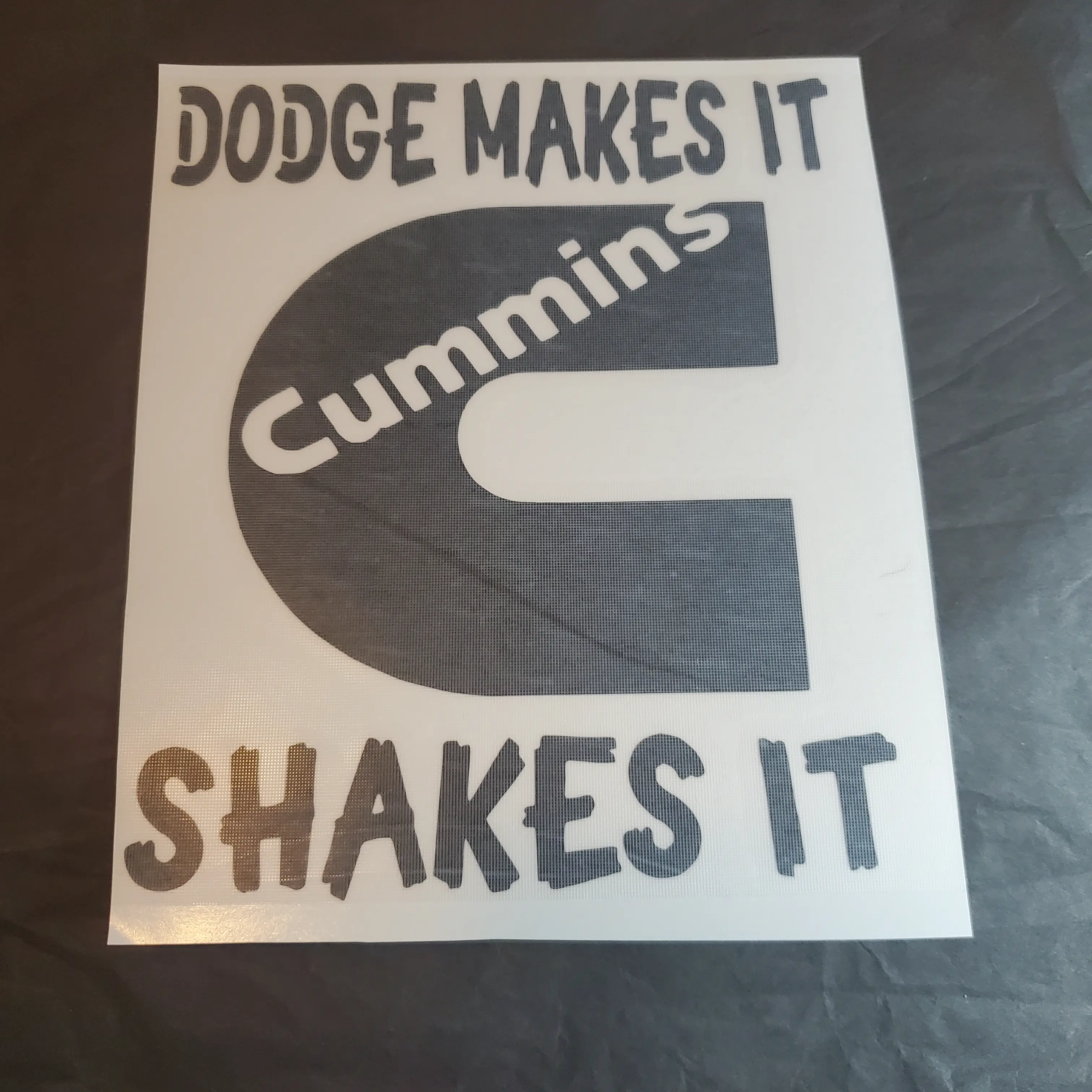 Dodge Makes It Cummins Shakes It 5x5 Vinyl Decal