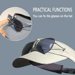 1 Piece Korean Style Fashion Visor / Sun Hat, Wide Brim for Sun Protection, Unisex for Shopping & Travel, Easy to Carry Glasses.