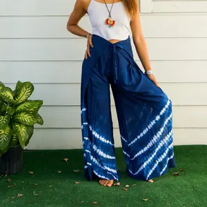 Tie Dye Shibori Palazzo Wrap Pants, Boho Pants, Beach Pants, Harem Flow Pants, Open Flow Genie Pants, Bohemian Flow Pants, Belly Dance Pants