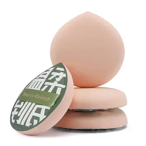 Large Teardrop Powder Puff, Soft Velour Makeup Puff for Loose Powder, Foundation & Concealer, Flawless Blending & Setting Powder Applicator, 1PCS Cosmetic Puff