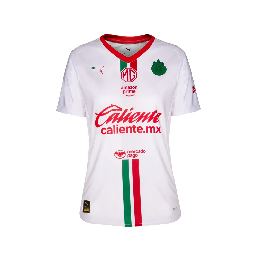 PUMA Womens Chivas 2526 Away Short Sleeve Jersey Casual - White