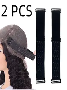Adjustable Elastic Band for Wigs, Removable Nonslip Wig Strap, Elastic Bands for Glueless Wig Making, Wig Cap Accessories (2 PCS)
