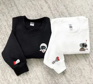 Embroidered Cute Matching Cartoon couple outfits Toothless and Light Fury Couple Sweatshirts, Dragon's Couple Sweatshirts, How To Train Your Dragon Sweatshirts, Valentine Sweatshirts, Valentine's Day Gift, Anniversary Gift for Her,Him Sweatshirts