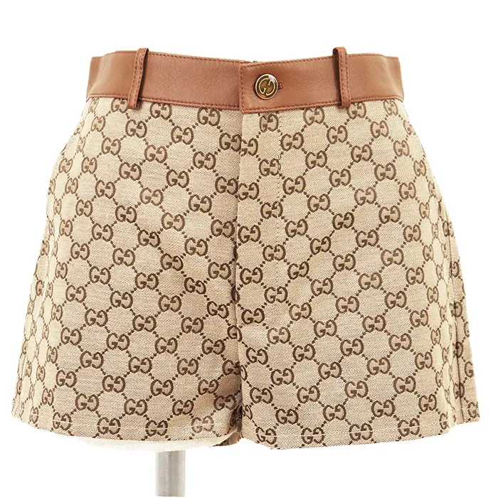 Pre-owned GUCCI Cotton Small Leather Goods GG Supreme Polyester Shorts