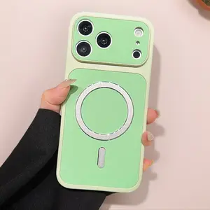 PROMAX Customized Silicone Magnetic Phone Case - Stylish Design, Premium Leather Texture, Anti-Drop Protection, Secure Attachment, Luxurious Feel for iPhone 17 Pro Max, 15, 14, 13 - Outdoor Use