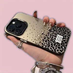 iPhone Case: Diamond Leopard Print Laser Protective, Compatible with iPhone 17/16/15/14/13/12/11/7/8/SE/Plus/Pro Max/X/XS/XS Max/XR/13/12 Mini Series, Combining Fashion and Creativity, Elegant High-quality Full