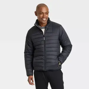 Men's Lightweight Puffer Jacket - Goodfellow & Co Black L