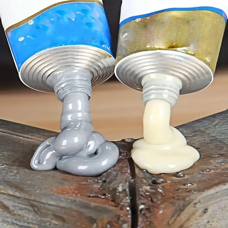 A+B Repairing Adhesive Glue, 2 Counts/set Iron Steel Auto Radiator Water Tank Leakage Plugging Welding Glue, Professional Adhesive Glue for Home & Office, Long Lasting Adhesive, Strong Adhesion, Strong Adhesive Waterproof