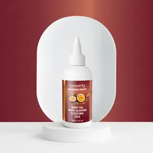 Locsanity Passion Fruit Body Oil with Almond & Jojoba Oils 4 OZ Radiant Non-Greasy Nourishing Moisturizing Natural Cosmetic with Antioxidants for Hydrating Scent