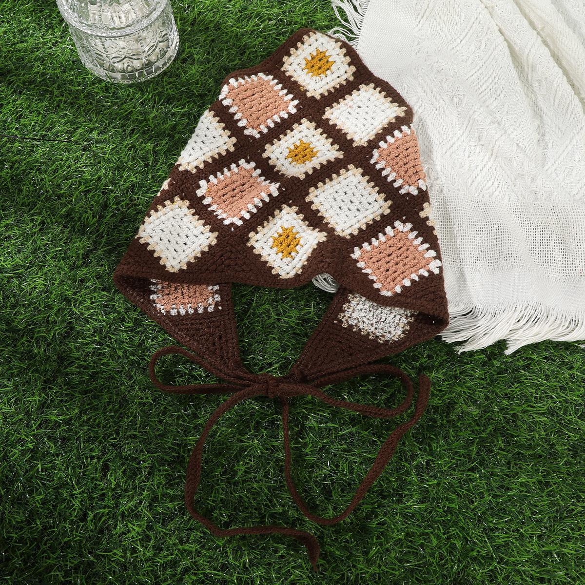 2Pcs Crochet Bandana Head Kerchief Hair Scarf Knitted Hair Scarves Tie Flowers Headwrap Headband Gift for Women and Girl 2Pcs Crochet Bandana Head Kerchief Hair Scarf Knitted Hair Scarves Tie Flowers Headwrap Headband Gift for Women and Girl