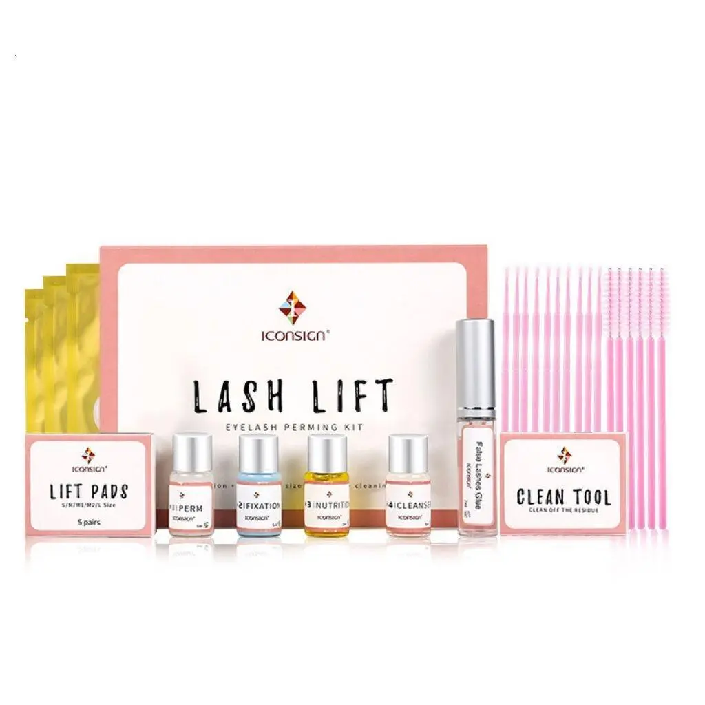 Eyebrow Perming & Eyelash Lifting Kit, Multi-functional Eyelash Curling, 1 Set DIY Eyelash Perm Kit, Long-lasting Eyelash Lift and Perm Kit, Eyelash Fixer