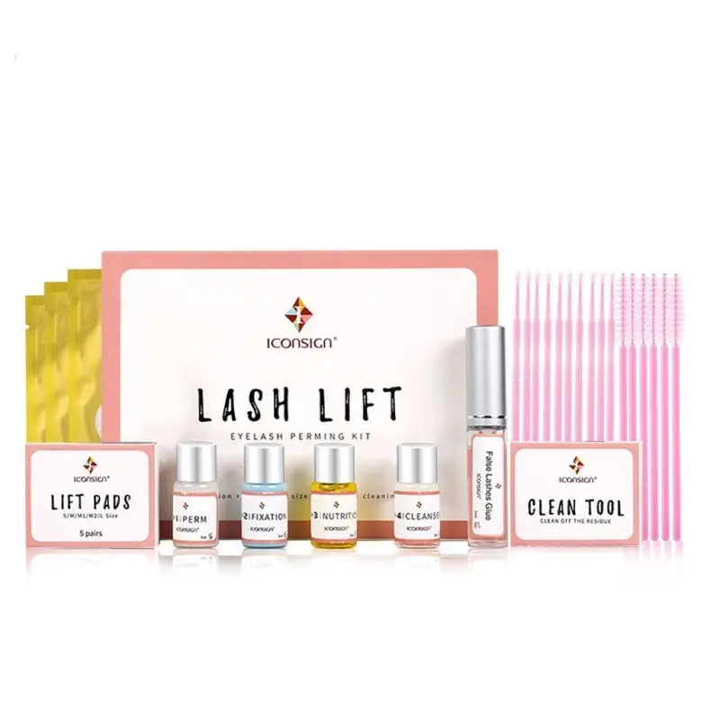 Eyebrow Perming & Eyelash Lifting Kit, 1 Set Long-Lasting DIY Eyelash Perm Kit with Eyelash Fixer, Multi‑Purpose for Lash & Brow