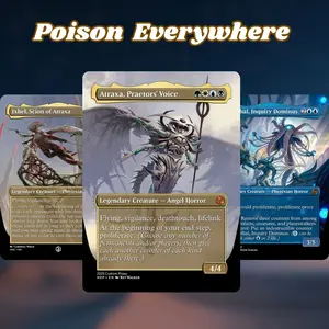 MTG Proxy 100+ Card Commander Deck Poison Poison Everywhere Infect Proliferate & Poison Counter Control Synergy Strategy Theme Ready to Play Magic Style Deck Perfect Gift for Collectors and Card Players