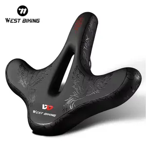 WEST BIKING Oversized Comfort Bike Seat Most Comfortable Replacement Wide Soft Padded Bicycle Saddle for Cycling Spin Bike