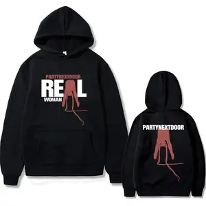 Rapper Partynextdoor Real Woman Album Cover Graphic Hoodie Male Fashion Trend Streetwear Men Women Hip Hop Hoodies