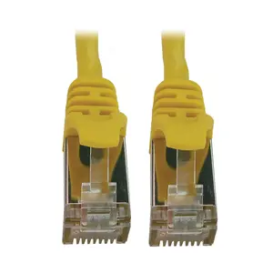 Tripp Lite N262-S10-YW 10 ft. Cat6a 10G Snagless Shielded Slim STP Ethernet Cable, PoE, Yellow