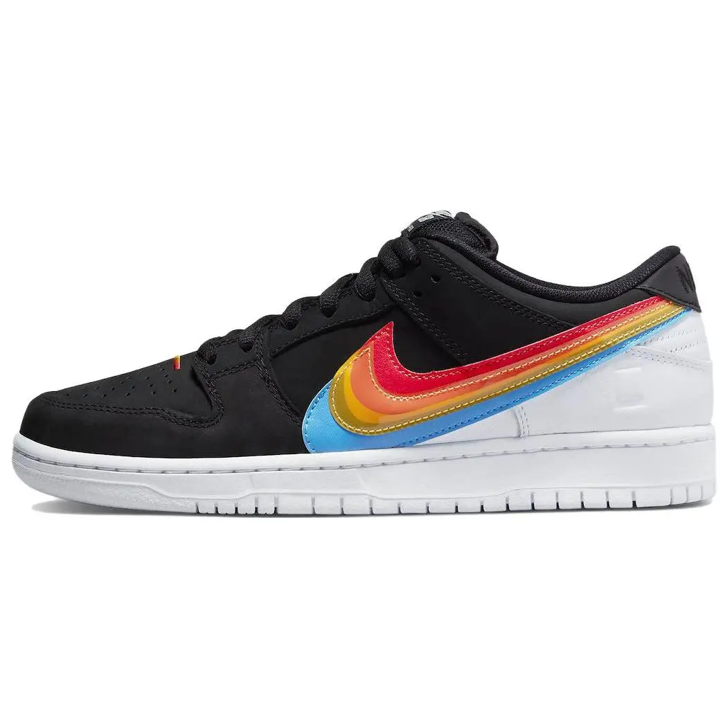 Polaroid x Nike Dunk SB Pro QS "Beyond the Rainbow" Leather Suede Low-Top Skate Shoes for Men and Women