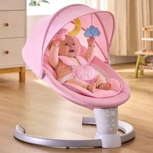 HARPPA Weddell Electric Baby Swing for Infants, Baby Items with 5-Point Harness, 5 Motion Levels, Remote & Touch Control, Built-in Melodies, Portable Design