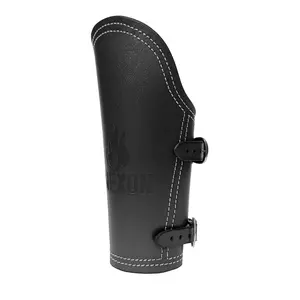 Nexon Bully Welding Arm Pads - Top Grain Hide Armguard - Black
