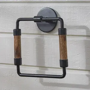 Wood & Iron Towel Ring