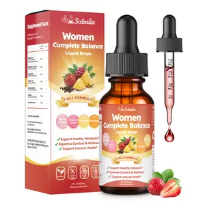 Gut Biofilm Ritual Liquid Drops, 7-in-1 Berberine Blend w. Black Pepper Bromelain Dandelion Ashwagandha for Daily Gut Cleanse, Metabolism & Digestive Health Gluten Free for Women