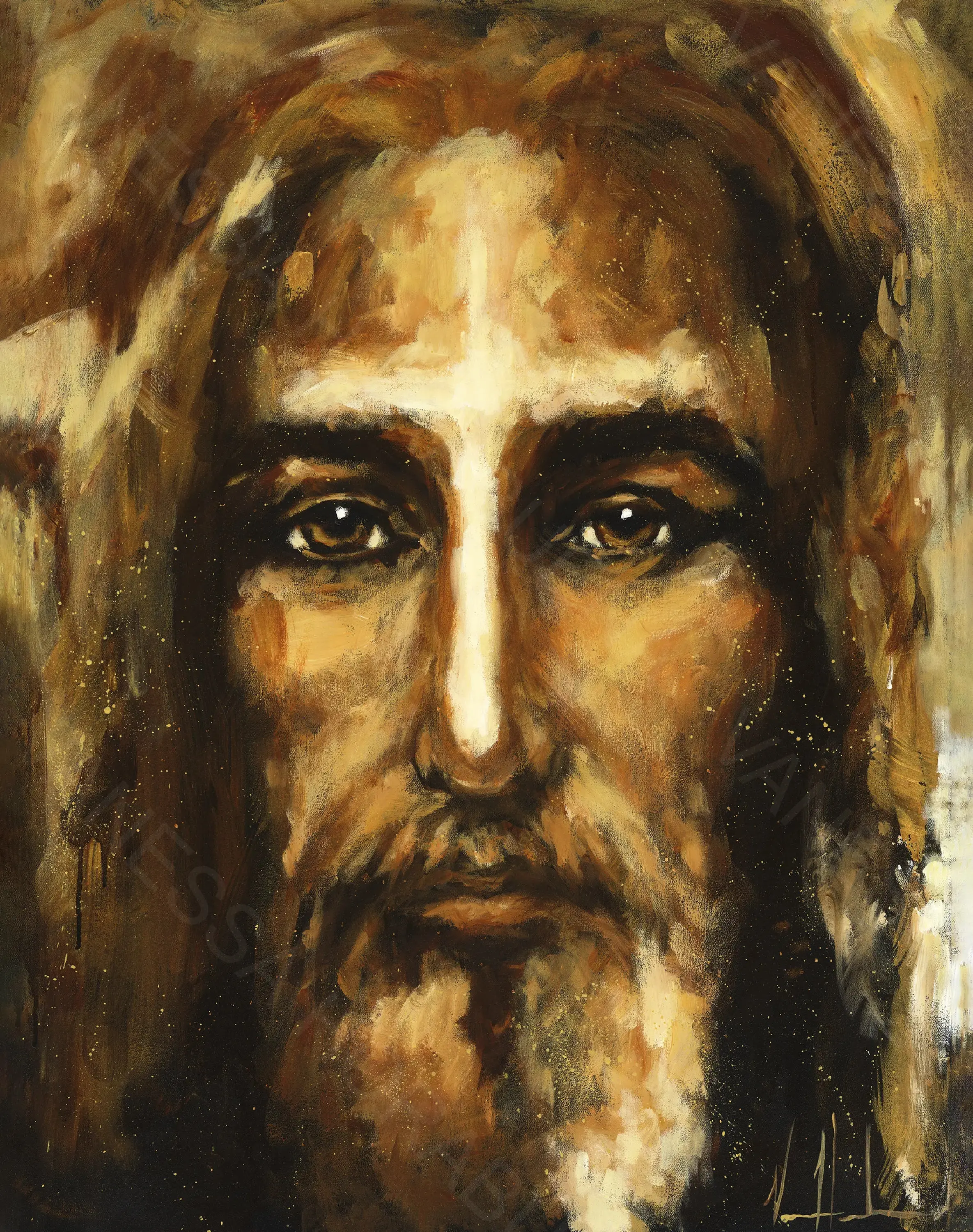 D#. 17 - The Shroud of Turin - In His Glory - 8"x10" Canvas Print