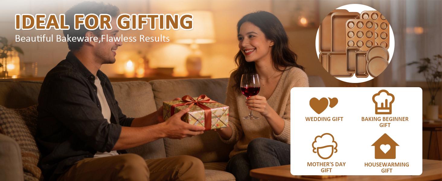 10-Piece Nonstick Bakeware Set, Carbon Steel, Oven Safe Baking Pans, Cookie Sheets, Baking Trays, Bakeware for Bakers, Kitchen Cooking Utensils 10-Piece Nonstick Bakeware Set, Carbon Steel, Oven Safe Baking Pans, Cookie Sheets, Baking Trays, Bakeware for Bakers, Kitchen Cooking Utensils