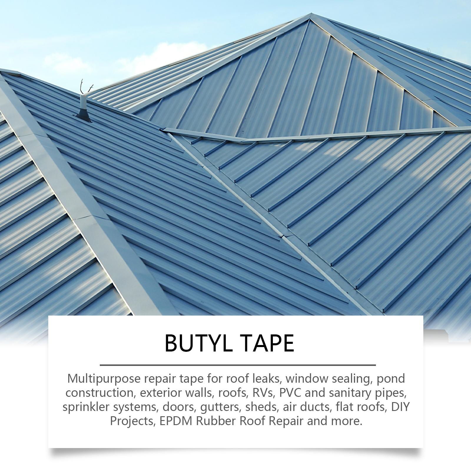 Jue-Fish Waterproof Butyl Tape — Roof Leak Repair & Seal, Moisture-Proof, High-Strength Self-Adhesive Aluminum Foil Waterproof Membrane Jue-Fish Waterproof Butyl Tape — Roof Leak Repair & Seal, Moisture-Proof, High-Strength Self-Adhesive Aluminum Foil Waterproof Membrane