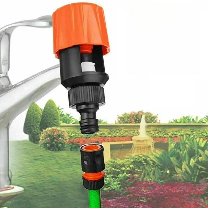 Mixer Tap Hose Connectors Set, Universal Tap to Hose Adapter, No Tools Quick Install with Leak-Proof Gasket for Indoor, Outdoor, Garden Watering System