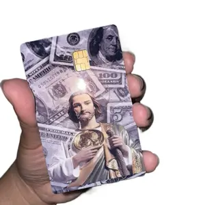 San Judas Tadeo Credit Card Small Chip Skin Sticker Featuring Unique Design and Iconic Image