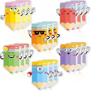 6 Cute Pencil Sticky Notes with Self-Adhesive Pads, Fun Memo Notepad Ideal for Students and Office Gifts