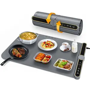 Electric Foldable Food Heating Tray/Mat - 5 Temperature Settings, Reusable Heat Resistant | Food Warmer for Buffets & Parties