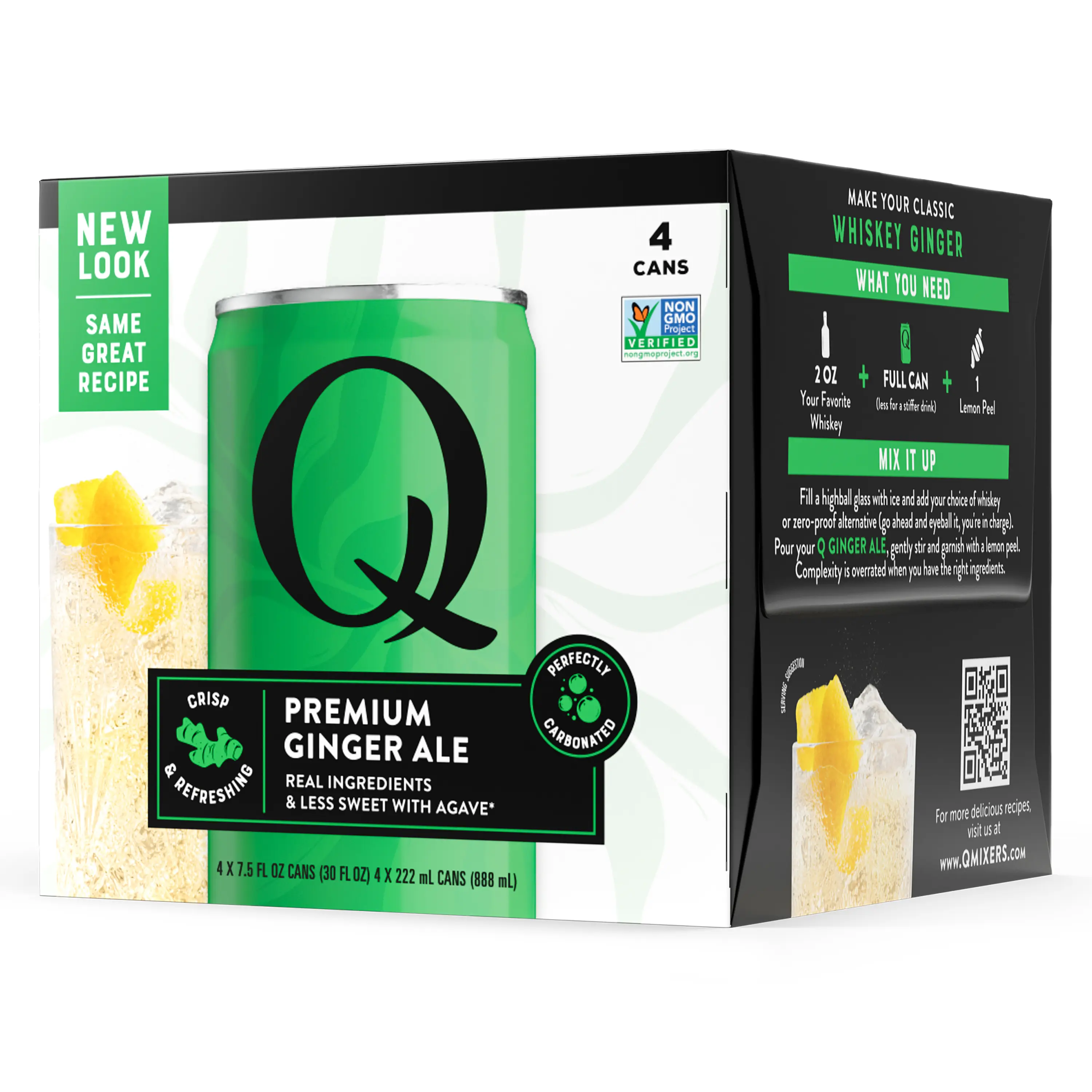 Q Mixers Ginger Ale, Premium Cocktail Mixer with Real Ingredients, 7.5 fl oz (Pack of 4)
