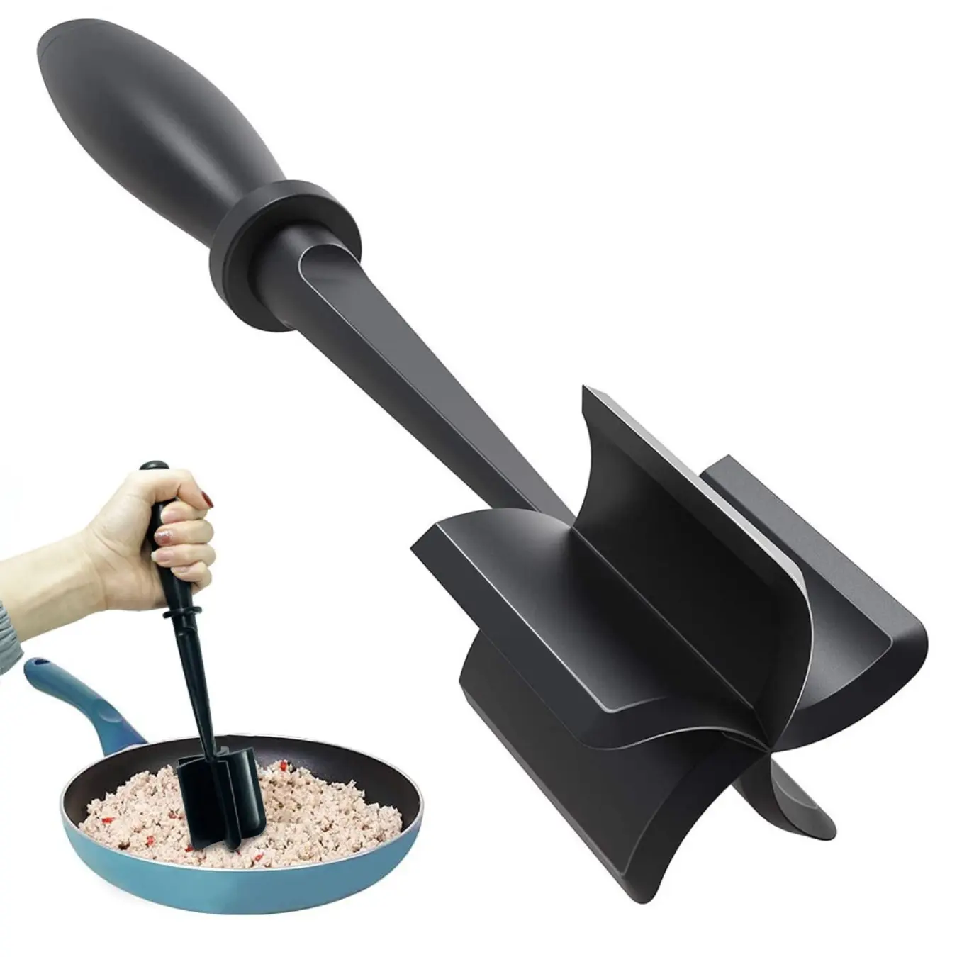 Meat grinder, hamburger grinder, advanced heat-resistant beef grinder, hamburger machine nylon potato mixing tool, meat and poultry tenderizer, Kitchen