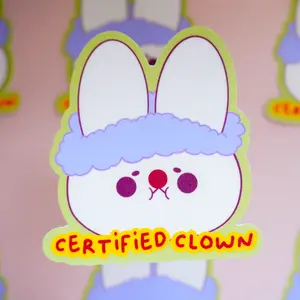 Certified Clown Bunny Sticker | Funny Matte Vinyl Sticker