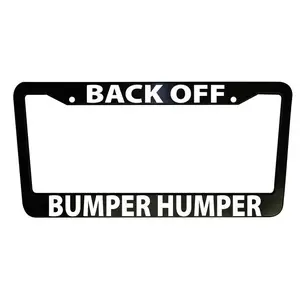 Back Off Funny Black Plastic or Aluminum License Plate Frames Truck Car Van Décor Accessories New Car Gifts Handmade Holder