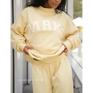 All-match trend Crewneck Sweatshirt EXOTIC Letter Print Sweatshirt Spooky Thigh-Hugging Hoodie