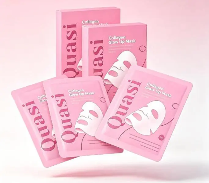 Quasi Collagen Glow Up Mask 2.0, Quasi BioCollagen Face Mask, Firm Skin Deep HydratingMasks for Wrinkle Reduction and PoreMinimization - Glow like Glass Skin-2 Box