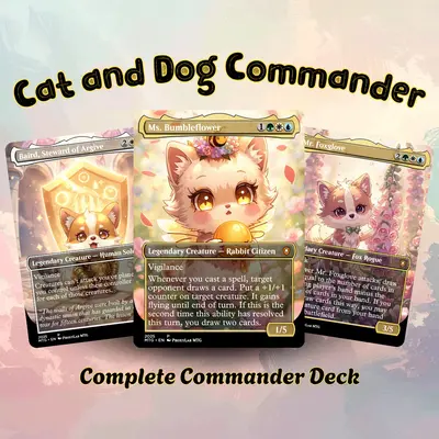 mtg cat and dog commander deck Rin and Seri, Inseparable Cats and Dogs Tribal Tokens Magic MTG Comman –  CommanderComplete
