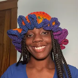Handmade Crochet ruffle hats